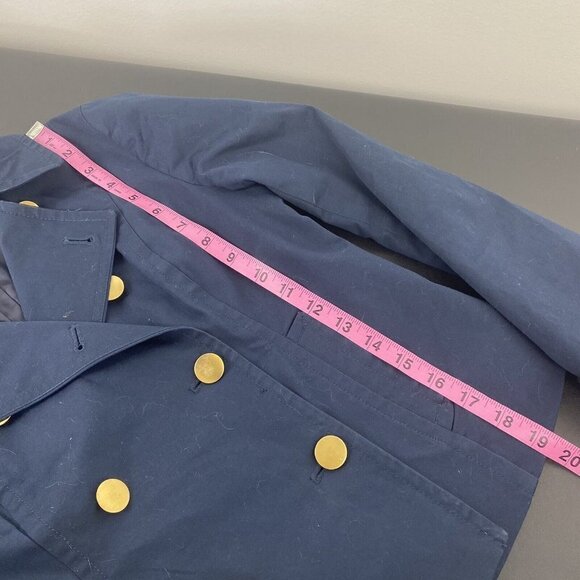 Banana Republic Factory Women's Double Breasted Jacket Size 0 Navy Blue Nautical - Picture 7 of 8